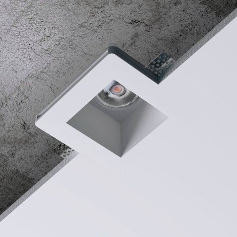Embutido Invisible Gesso Quadrado para Dicróica Dimlux