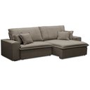 Ver mais imagens de Sofá Retrátil Reclinável para Sala 3 Lugares 250cm Varsov F04 Veludo Marrom Claro - Lyam Decor
