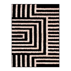 Tapete para Sala 2,00 x 2,50 Art Desenho 01 Preto Oasis