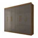 Ver imagem 3 de Guarda-roupa Casal Florada 6 Portas 6 Gavetas Nature/champanhe - Panorama Móveis