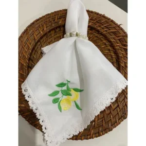 Guardanapo Bordado Branco 45x45cm