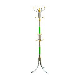 Cabideiro de Chão Aço Inox Cabide Porta Casaco Bolsa 16 ganchos Pendurar Roupas Organizador - 1