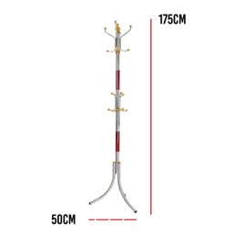 Cabideiro de Chão Aço Inox Cabide Porta Casaco Bolsa 16 ganchos Pendurar Roupas Organizador - 2