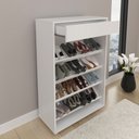 Ver imagem 2 de Sapateira Multiuso 1 Gaveta 4 Prateleiras Branca Sa3404 Branco