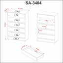 Ver imagem 6 de Sapateira Multiuso 1 Gaveta 4 Prateleiras Branca Sa3404 Branco