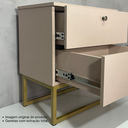 Ver imagem 4 de Mesa de Cabeceira Industrial Mdf com Pés Metalon Dourado Plancasa Sal Rosa