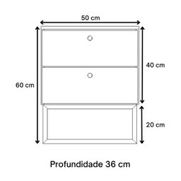 Mesa de Cabeceira Industrial Mdf com Pés Metalon Dourado Plancasa Sal Rosa - 5