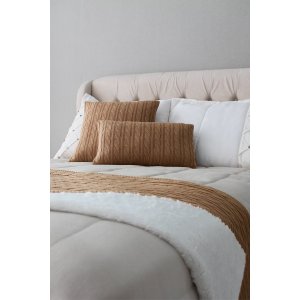 Peseira Tricô Cordas Forrada Pelo Sherpa Telha