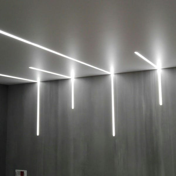 Perfil de Alumínio Duplo para LED - 1 Metro