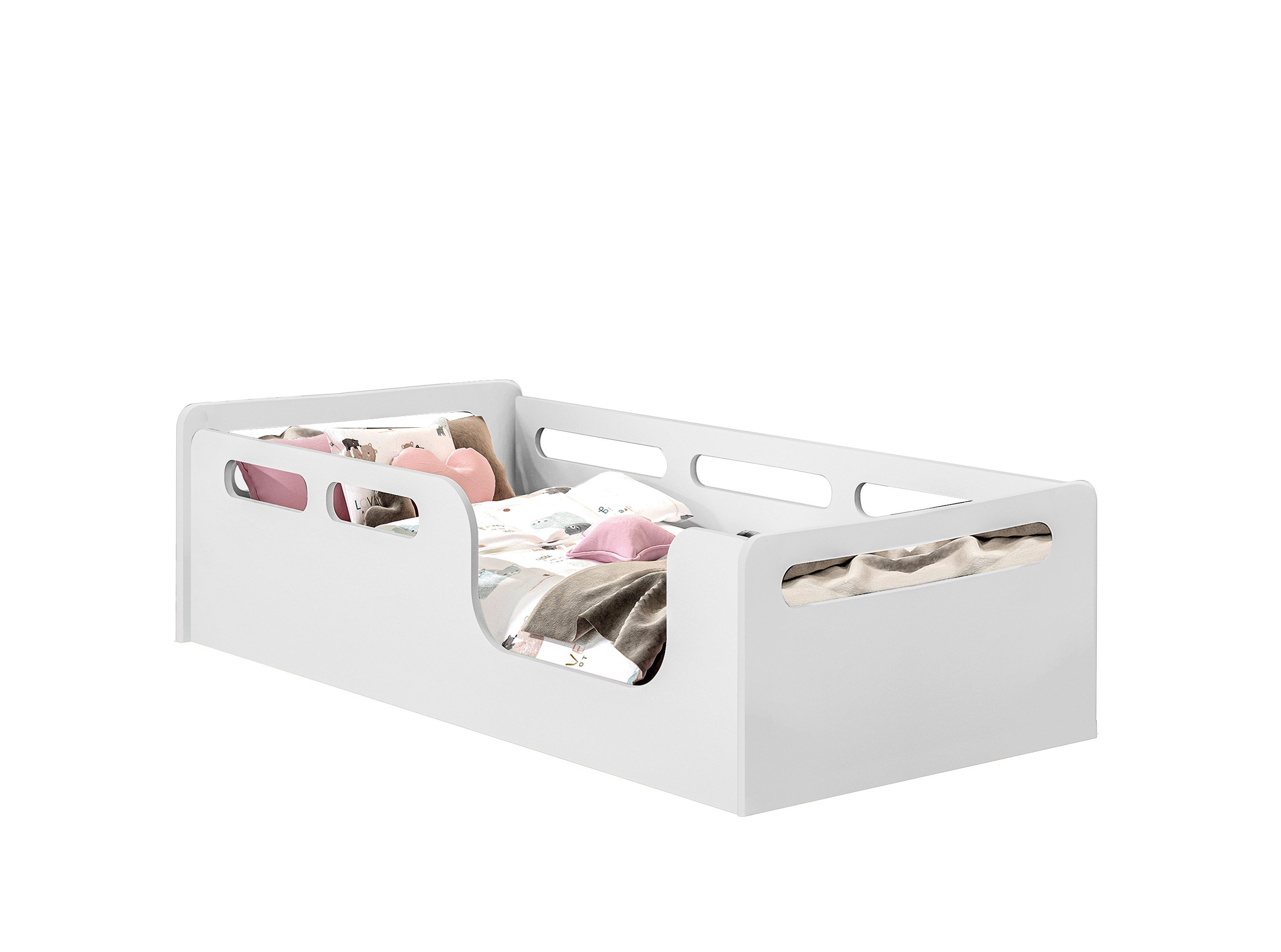 Cama Solteiro Montessoriana Branca Potente com Colchão - 4