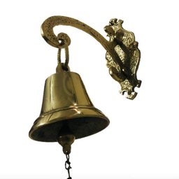 Sino Todo Em Bronze Maciço Parede Artesanal - 4