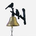 Ver imagem 2 de Sino Parede Bronze Passarinhos Canarinhos Pretos Sítios Casa