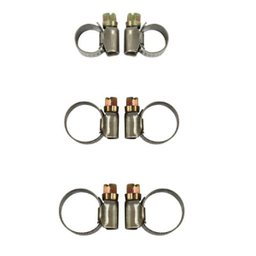 Kit 6 Abraçadeiras Ajustável Braçadeira Aço Inox Ferro Rosca 3 Pares Tamanhos Diferentes Regul - 1 Kit 6 Abraçadeiras Ajustável Braçadeira Aço Inox Ferro Rosca 3 Pares Tamanhos Diferentes Regul - 1