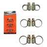 Kit 6 Abraçadeiras Ajustável Braçadeira Aço Inox Ferro Rosca 3 Pares Tamanhos Diferentes Regul - 6