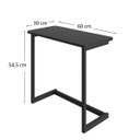 Ver imagem 2 de Mesa de Apoio Sofa Sala Canto Luxo Preta