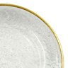 Prato de Sobremesa em Vidro com Borda Dourada 21,5 Cm - 4