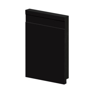 Rodapé Poliestireno 15cm Frisado Preto 51015pt Arquitech