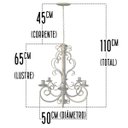 Ver imagem 2 de Lustre Artesanal Decorativo Provençal Para Sala De Jantar