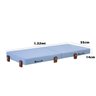 Mini Cama Infantil, Dobrável, para Creche, Escolinha 0,55x1,32x14cm Altura - Corino Azul - 1