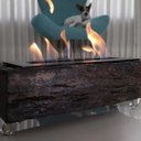 Ver imagem 6 de Lareira Ecológica no Dormente com Rodinhas e Queimador em Ferro - 1m x 22 cm - Kohala