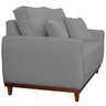 Sofa Sena 2 Lugares Base de Madeira para Sala Hotel Linho Cinza - 5