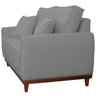 Sofa Sena 2 Lugares Base de Madeira para Sala Hotel Linho Cinza - 6