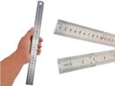 Ver imagem 2 de Kit Com 4 Réguas Metal Leve De Aço Inoxidável Tamanho 30 cm Marcação Baixo Relevo Escolar Escritório