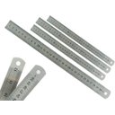 Ver imagem 1 de Kit Com 4 Réguas Metal Leve De Aço Inoxidável Tamanho 30 cm Marcação Baixo Relevo Escolar Escritório