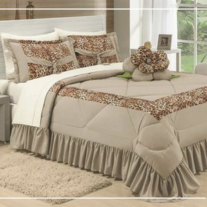Kit Cobre Leito Amazonas Casal Super King 04 Peças - Avelã