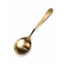 Ver imagem 1 de Colher para Arroz Salada Inox Dourado Ibiza Gold 24,4cm Mesa Posta Tuut