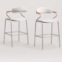 Ver imagem 1 de Kit 2 Banquetas Zyon Alta Cozinha,ilha ou Bancada Americana Fixa Metal- Tecido Cora 02