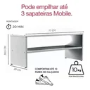 Ver imagem 2 de Banqueta Sapateira com Prateleira Ecoplan Ecobs-1 - Ecoplanejados