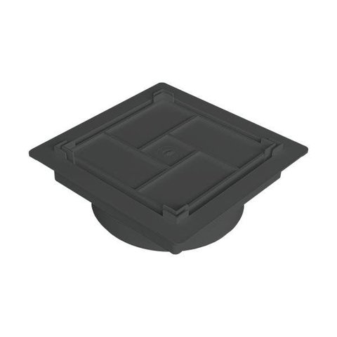 Ralo Oculto 10x10cm Invisível Cinza