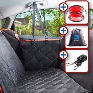 Capa Protetora Bancos Traseiros Carro Pet Cães Cachorro Gatos + Bag + Comedouro + Cinto