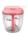 Ver imagem 1 de Processador Alimentos Manual Triturador Alho 5 Lâminas 900ml Rosa