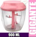 Ver imagem 2 de Processador Alimentos Manual Triturador Alho 5 Lâminas 900ml Rosa