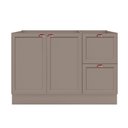 Ver imagem 1 de Balcão Cozinha 120cm 2 Portas 2 Gavetas sem Tampo Unna - Griss