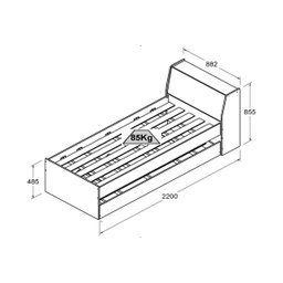 Cama Solteiro Bicama Com 2 Colchões Ditália BB-28 Branco - 10
