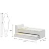 Cama Solteiro Bicama Com 2 Colchões Ditália BB-28 Branco - 13