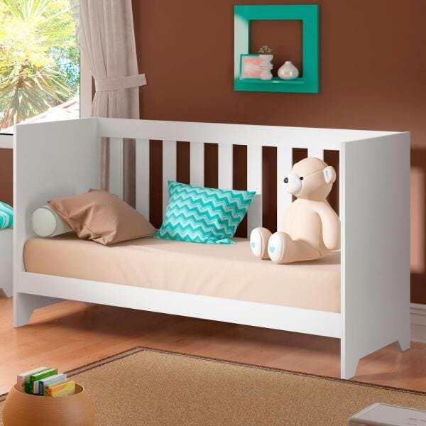 Berço com Colchão Ditália Multifuncional 3x1 Bbi-51 Branco - 11