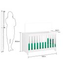 Ver mais imagens de Berço com Colchão Ditália Multifuncional 3x1 Bbi-51 Branco