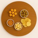 Ver imagem 6 de Centro de Mesa Prato Giratório Tábua 80cm Mel