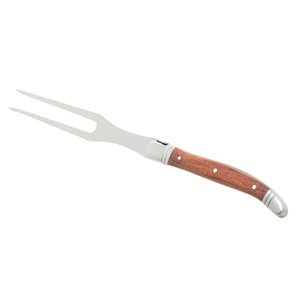 Garfo Trinchante C/ Cabo De Madeira E Aço Inox Laguiole 28Cm