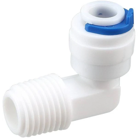 Cotovelo Engate Rápido com Tubo 1/4" com Rosca 1/4" para Purificador