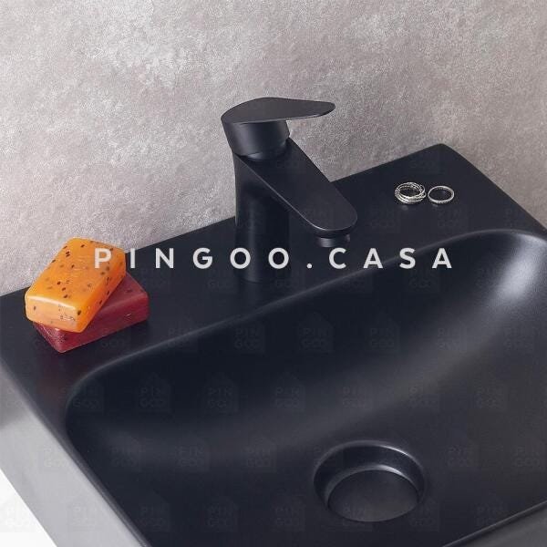 Torneira para banheiro Misturador Monocomando Baixa Araguaia Pingoo.casa - Preto - 2