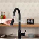 Ver imagem 2 de Torneira para cozinha gourmet Misturador Monocomando em Aço Inox Escovado Muru Pingoo.casa - Preto