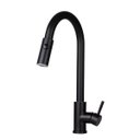 Ver imagem 1 de Torneira para cozinha gourmet Misturador Monocomando em Aço Inox Escovado Muru Pingoo.casa - Preto