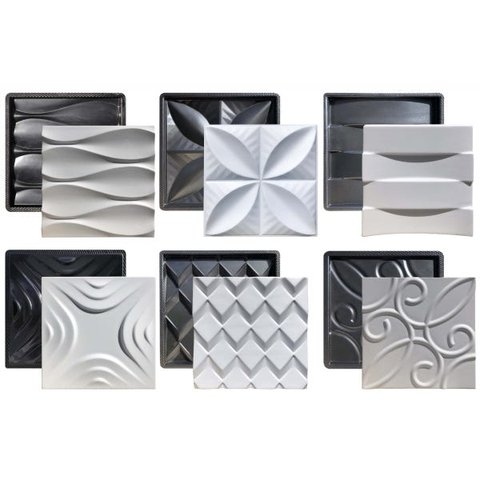 Kit 6 Formas Gesso/Cimento 3D ABS Grandes