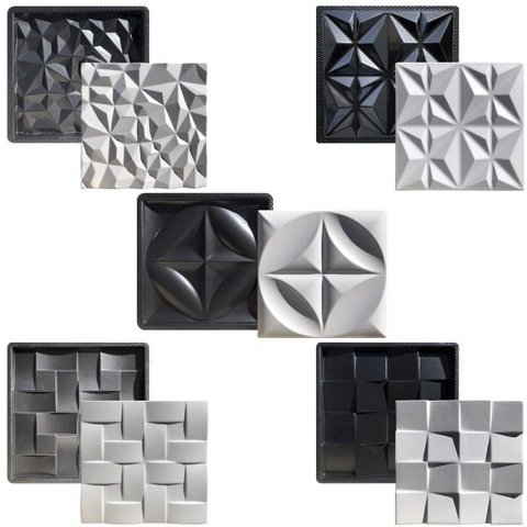 Kit 5 Formas Gesso/Cimento 3D ABS Grandes