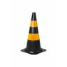 CONE DE SINALIZAÇÃO DEMARCAÇÃO FLEXÍVEL REFLETIVO 50CM - Preto - 1